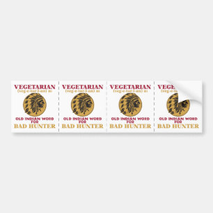 Vegetariskt gammalt indiskt ord för dåligajägare bildekal