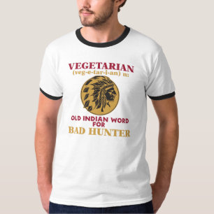 Vegetariskt gammalt indiskt ord för dåligajägare tee shirt