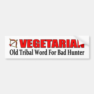 VEGETARISKT gammalt stam- ord för dåligajägare Bildekal