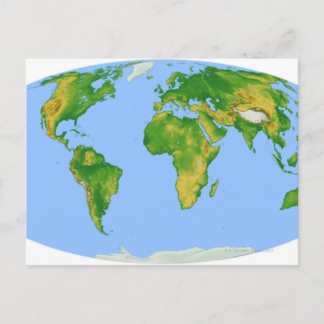 Vegetation Karta 4 Vykort (Framsida)