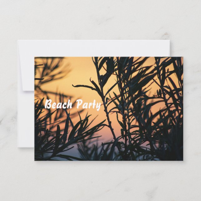 Vegetation vid solnedgång inbjudningar (Framsida)