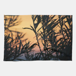 Vegetation vid solnedgång kökshandduk