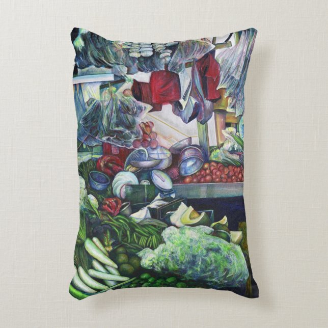 Vegetatiska Klubbar möts här Prydnadskudde (Framsidan(Vertikal))