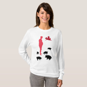 Vegeterian Kvinnors Långärmad T-Shirt
