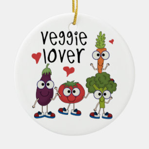 Veggie Älskare Julgransprydnad Keramik