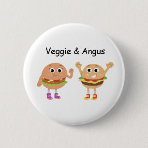 Veggie & Angus klämmer fast Knapp
