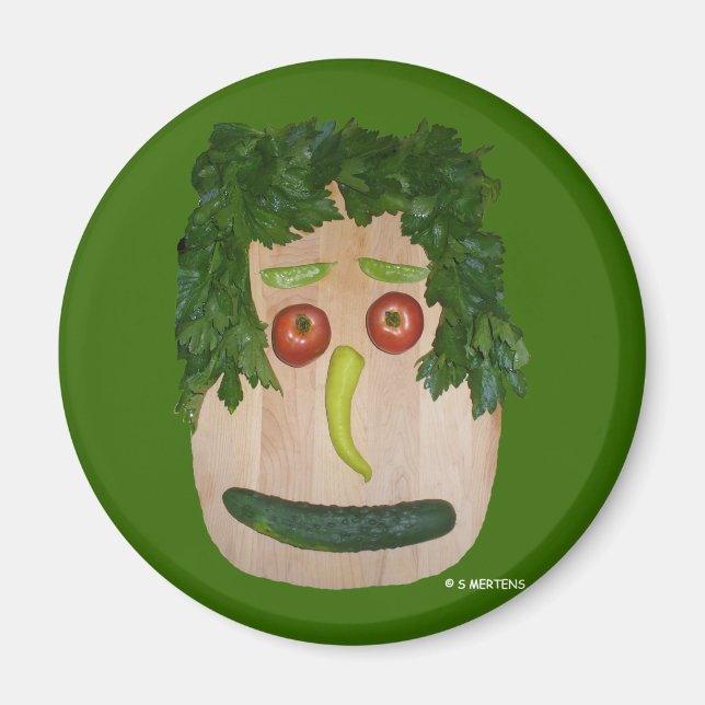 Veggie Ansikte Magnet (Framsidan)
