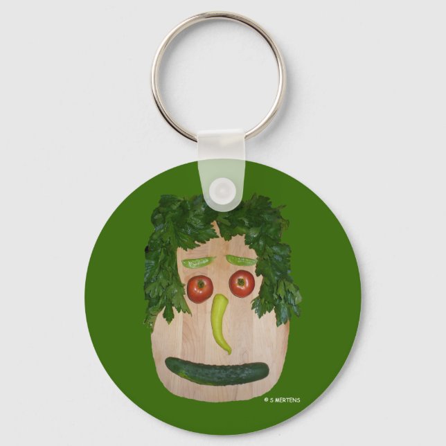 Veggie Ansikte Nyckelring (Framsida)