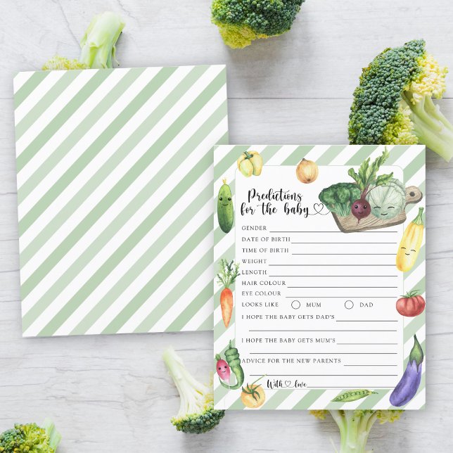 Veggie baby shower - förutspåelser om bebisen och  (Skapare uppladdad)