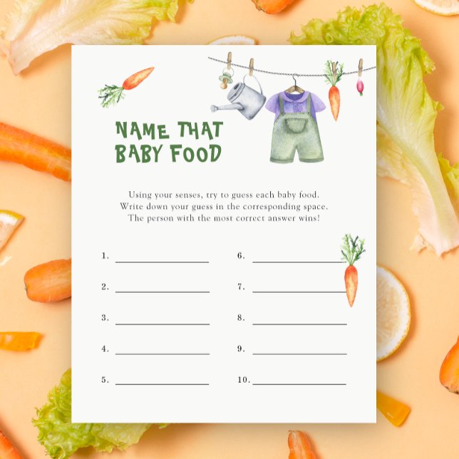 Veggie baby shower - Gissa babyns maträtt (Skapare uppladdad)