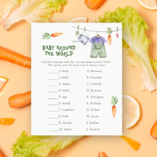 Veggie babydusch - baby värld runt-spelet