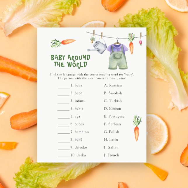 Veggie babydusch - baby värld runt-spelet (Skapare uppladdad)