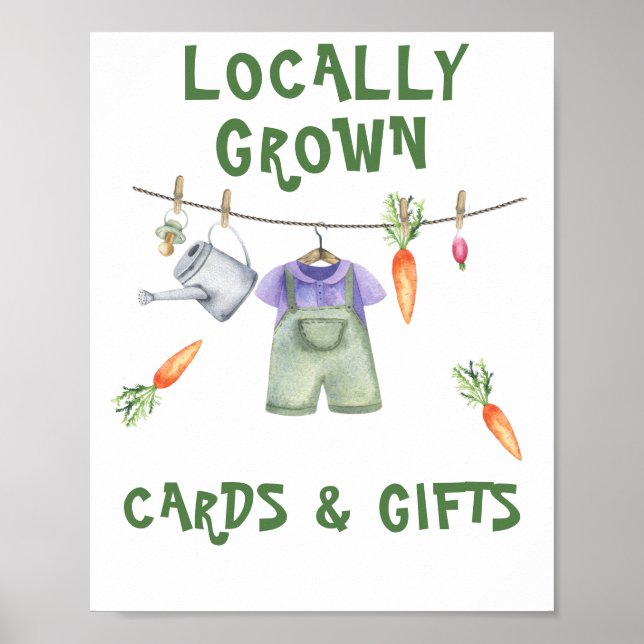 Veggie babydusch - kort och presenter poster (Framsidan)