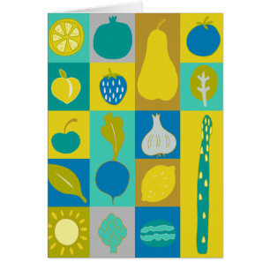 Veggie Blocks I Hälsningskort