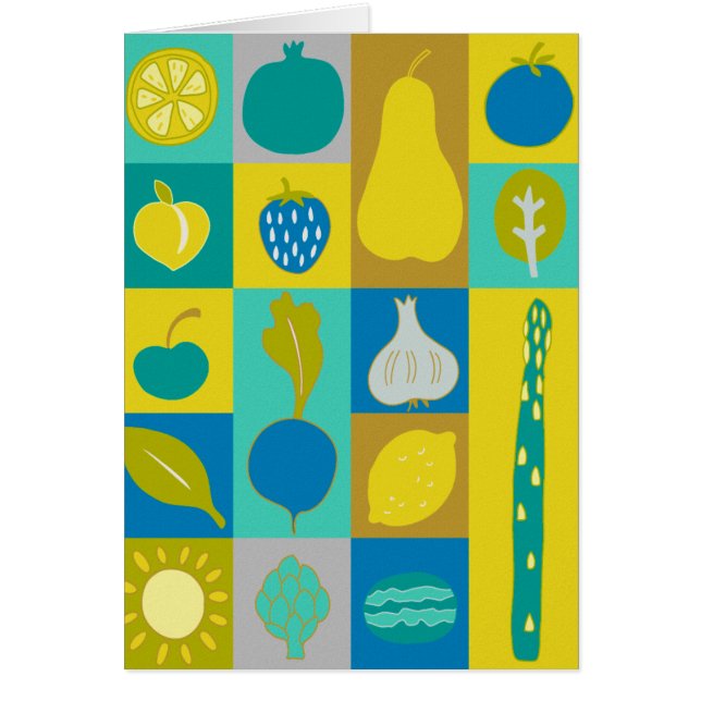 Veggie Blocks I Hälsningskort (Framsidan)