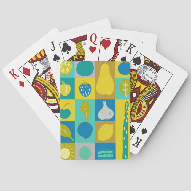 Veggie Blocks I Spel Kort (Baksidan)