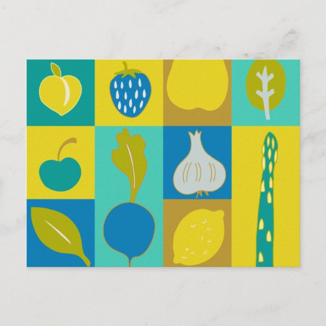 Veggie Blocks I Vykort (Framsida)