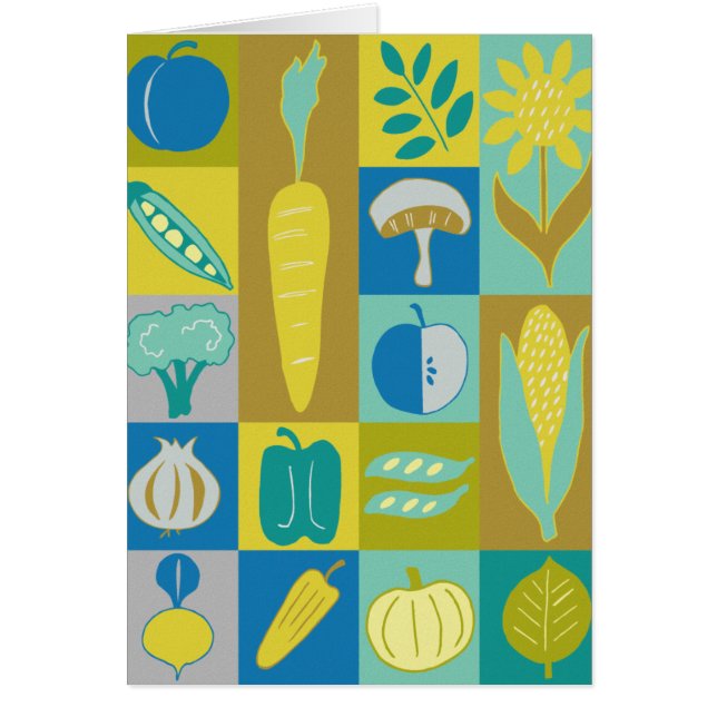 Veggie Blocks II Hälsningskort (Framsidan)