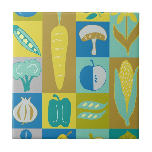 Veggie Blocks II Kakelplatta (Framsidan)