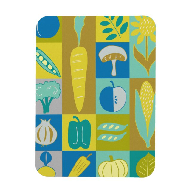 Veggie Blocks II Magnet (Vertikal)
