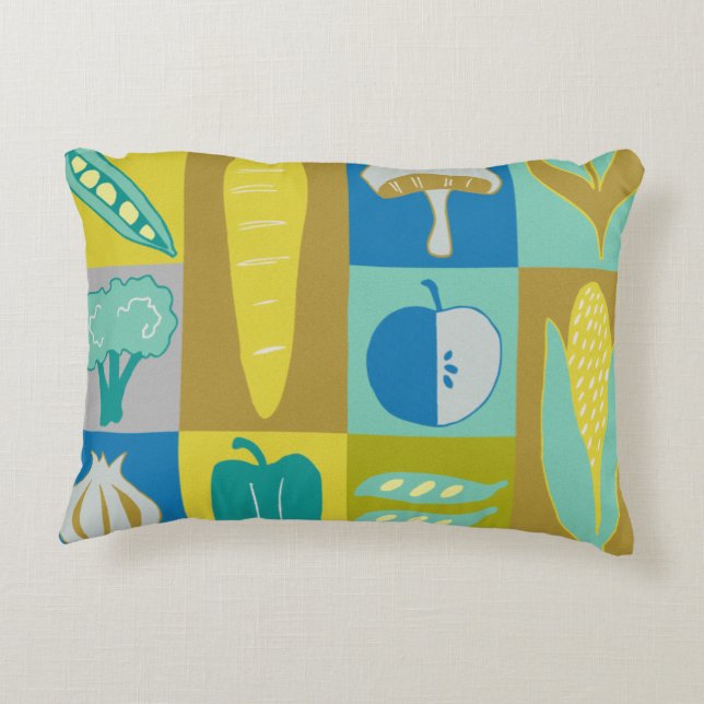 Veggie Blocks II Prydnadskudde (Baksidan)