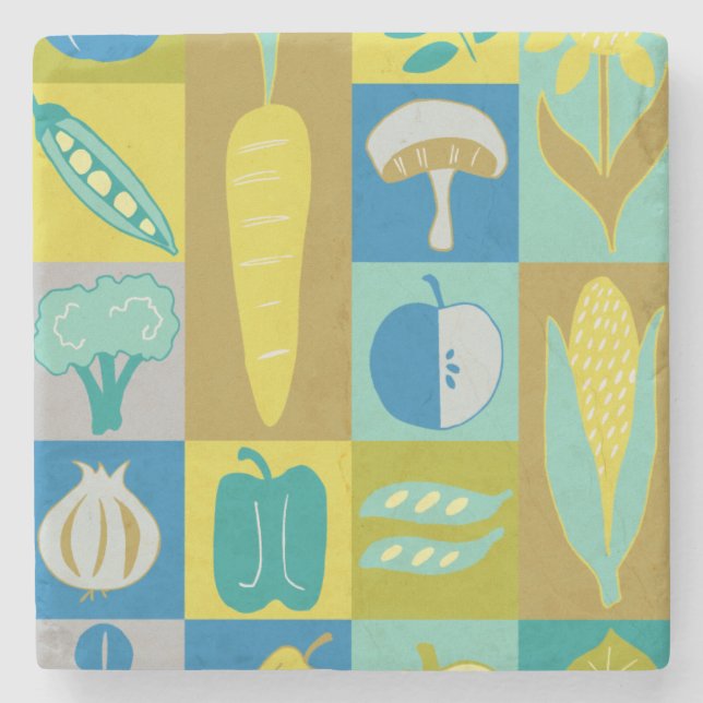 Veggie Blocks II Underlägg Sten (Framsidan)