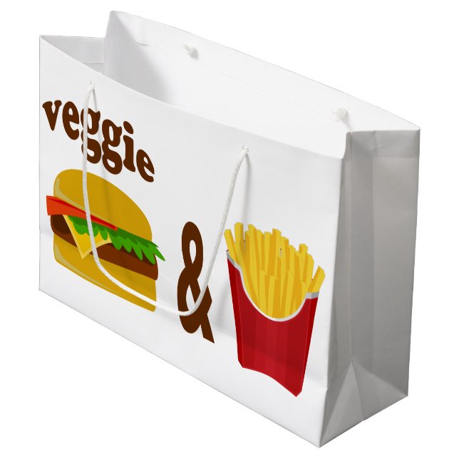 Veggie Burger och Fries (Framsidan Vinklad)