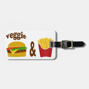 Veggie Burger och Fries Bagagebricka