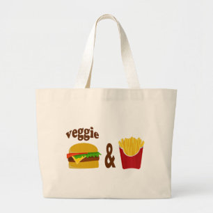Veggie Burger och Fries Jumbo Tygkasse