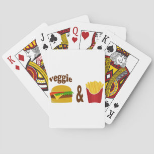 Veggie Burger och Fries Spel Kort