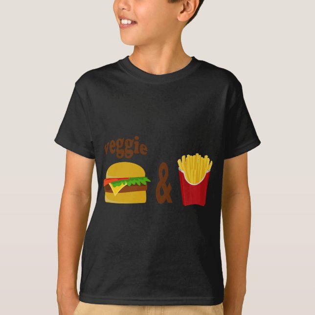 Veggie Burger och Fries T-shirt (Framsida)