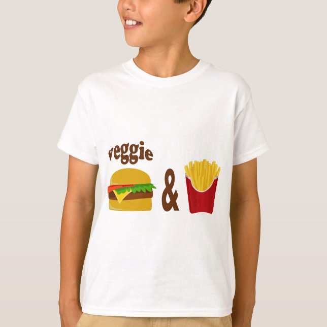 Veggie Burger och Fries Tee (Framsida)