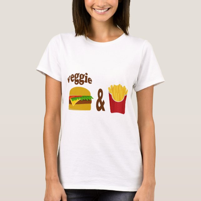 Veggie Burger och Fries Tee (Framsida)