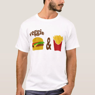 Veggie Burger och Fries Tee Shirt