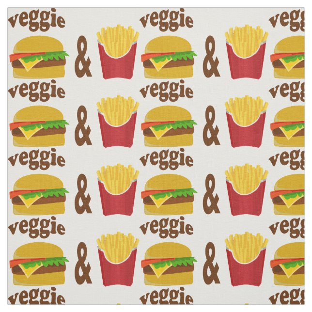 Veggie Burger och Fries Tyg (Provkarta)