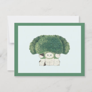 Veggie Cats Postcard -broccoli cat- Vykort