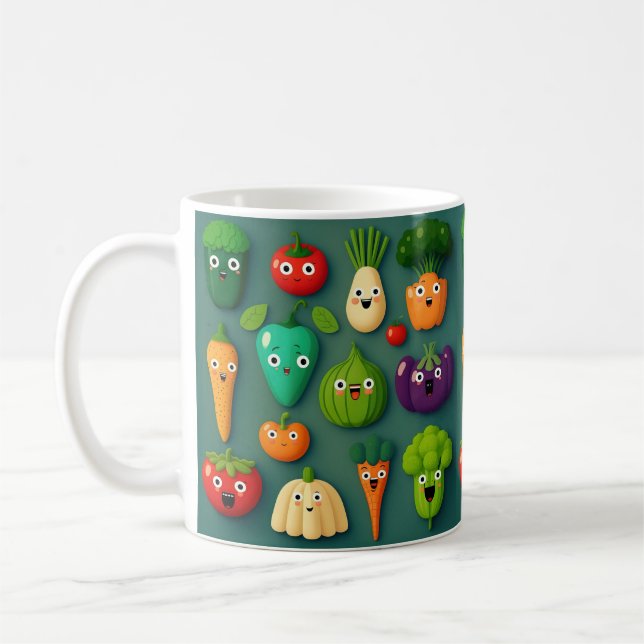 Veggie Characters Veg Photos Vegetables Onion Clip Kaffemugg (Vänster)