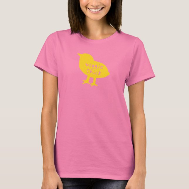 Veggie Chick Camo Tee (Gult) (Framsida)