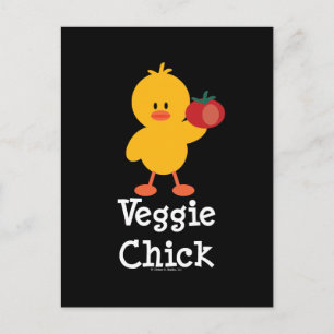 Veggie Chick Postcard Vykort