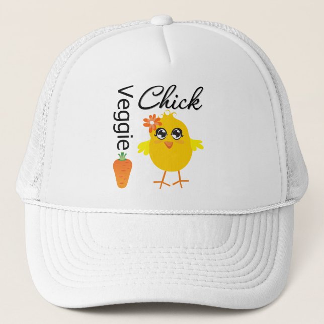 Veggie Chick Truckerkeps (Framsida)