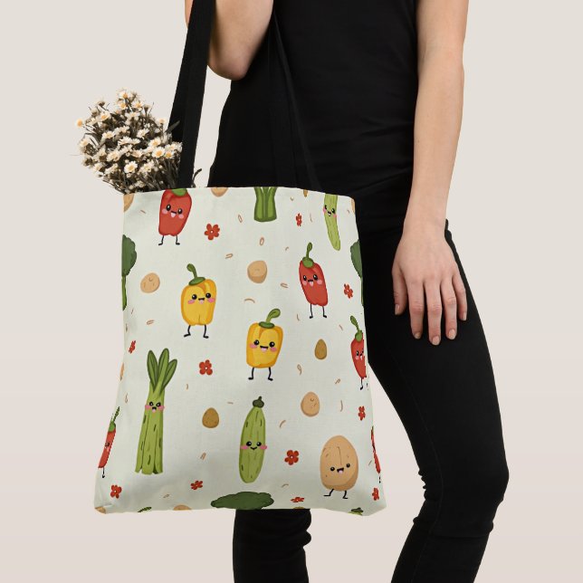 Veggie Delight Handbag Tygkasse (Närbild)