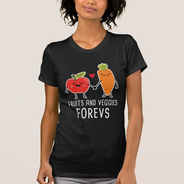 Veggie för näring för frukt- och VeggiesForevs T Shirt (Framsida)
