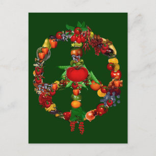 Veggie Fredstecken Vykort