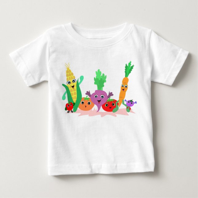 Veggie Friends för Baby Bodykostymer T Shirt (Framsida)
