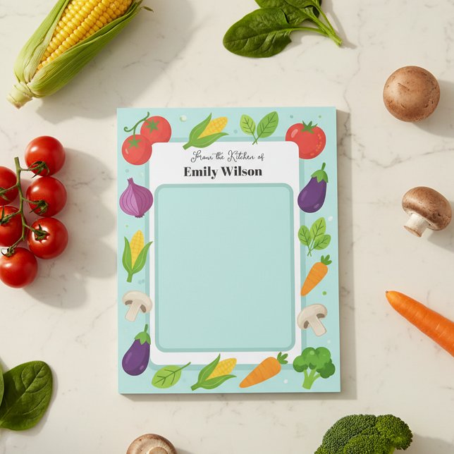 Veggie Garden Kitchen Recipe Shopping List Anteckningsblock (Skapare uppladdad)