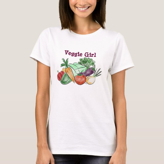 Veggie Girl T Tröja (Framsida)