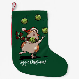 Veggie jul! Guinea Gris Juggling Sprouts Liten Julstrumpa
