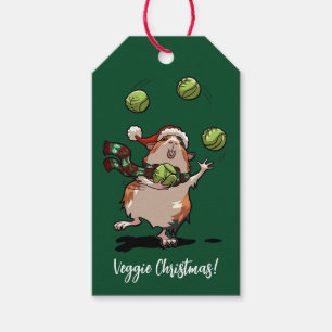 Veggie jul! Guinea Gris Juggling Sprouts Presentetikett