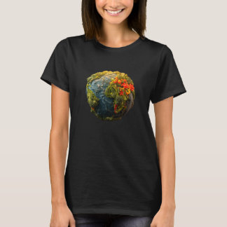 Veggie-kontinenter på jorden Svart kortärmad T Shirt