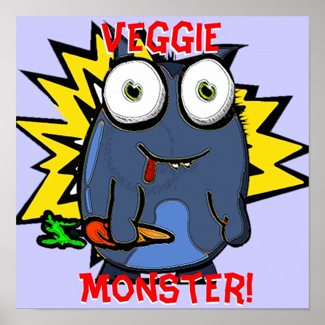 Veggie Monster Poster (Framsidan)